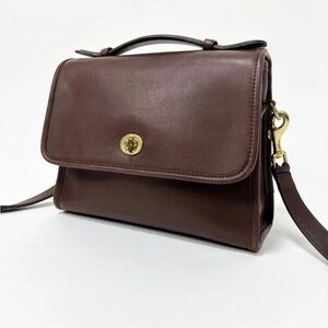 Coach Brown Cowhide Leather Crossbody Bag